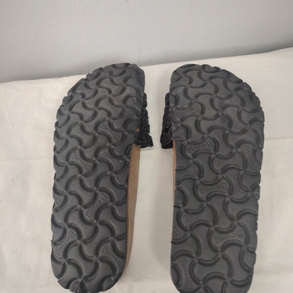 ❤️Lot 2 BIRKENSTOCK + FANTASY + Black Woven Fussbett Slip On Sandals 36 6.5 - Picture 10 of 11